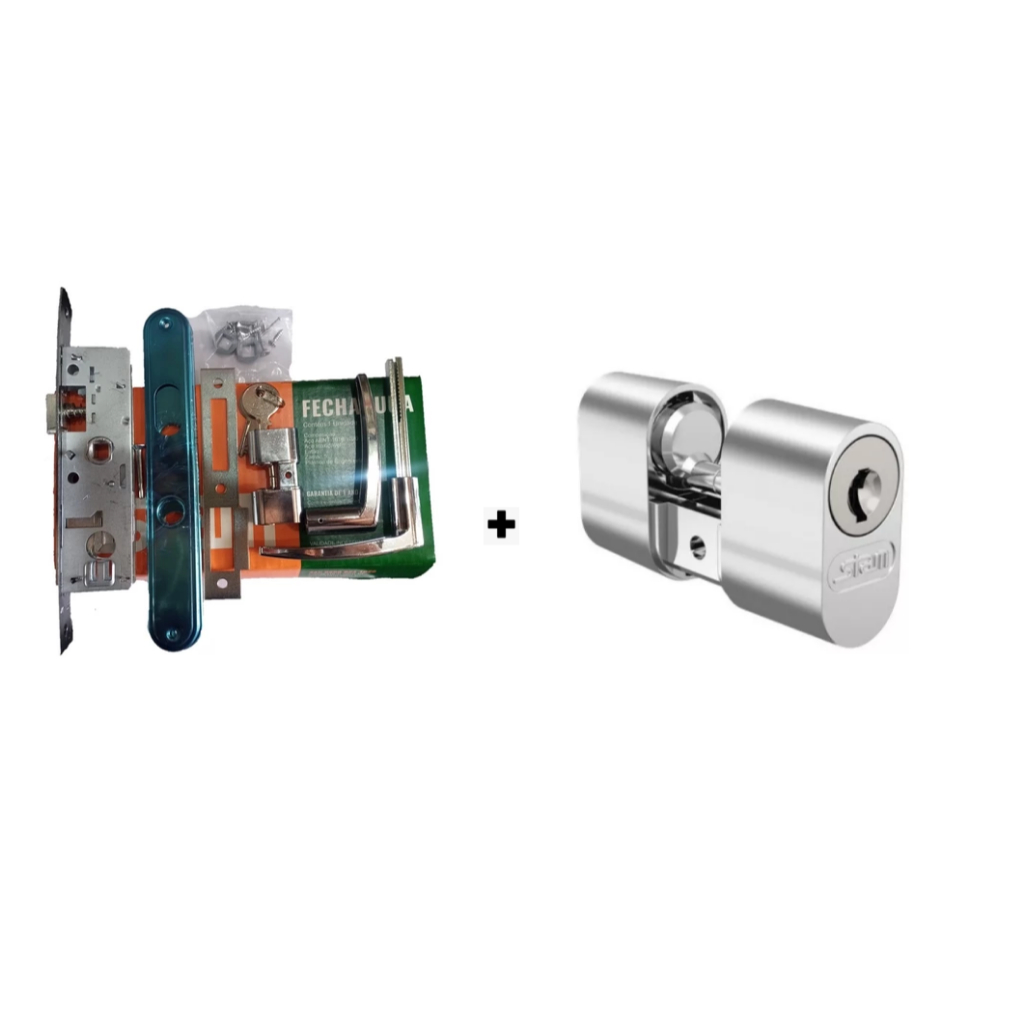 Fechadura Externa Porta De Alumínio 601-602/03 Inox Stam C/ Cilindro
