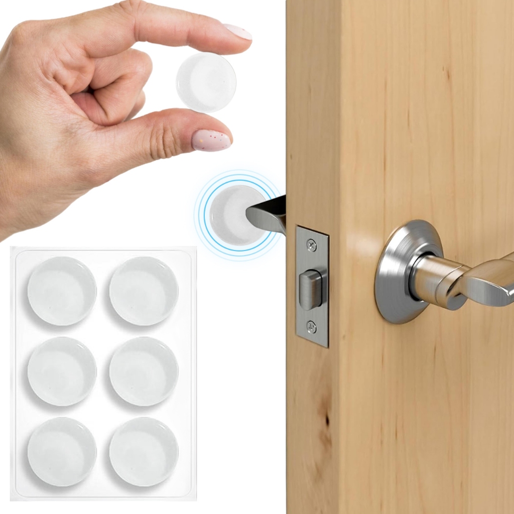 Protetor Anti Impacto Redondo Silicone Pingo Adesivo Multiuso Vidro Parede Porta Móveis Anti Ruído
