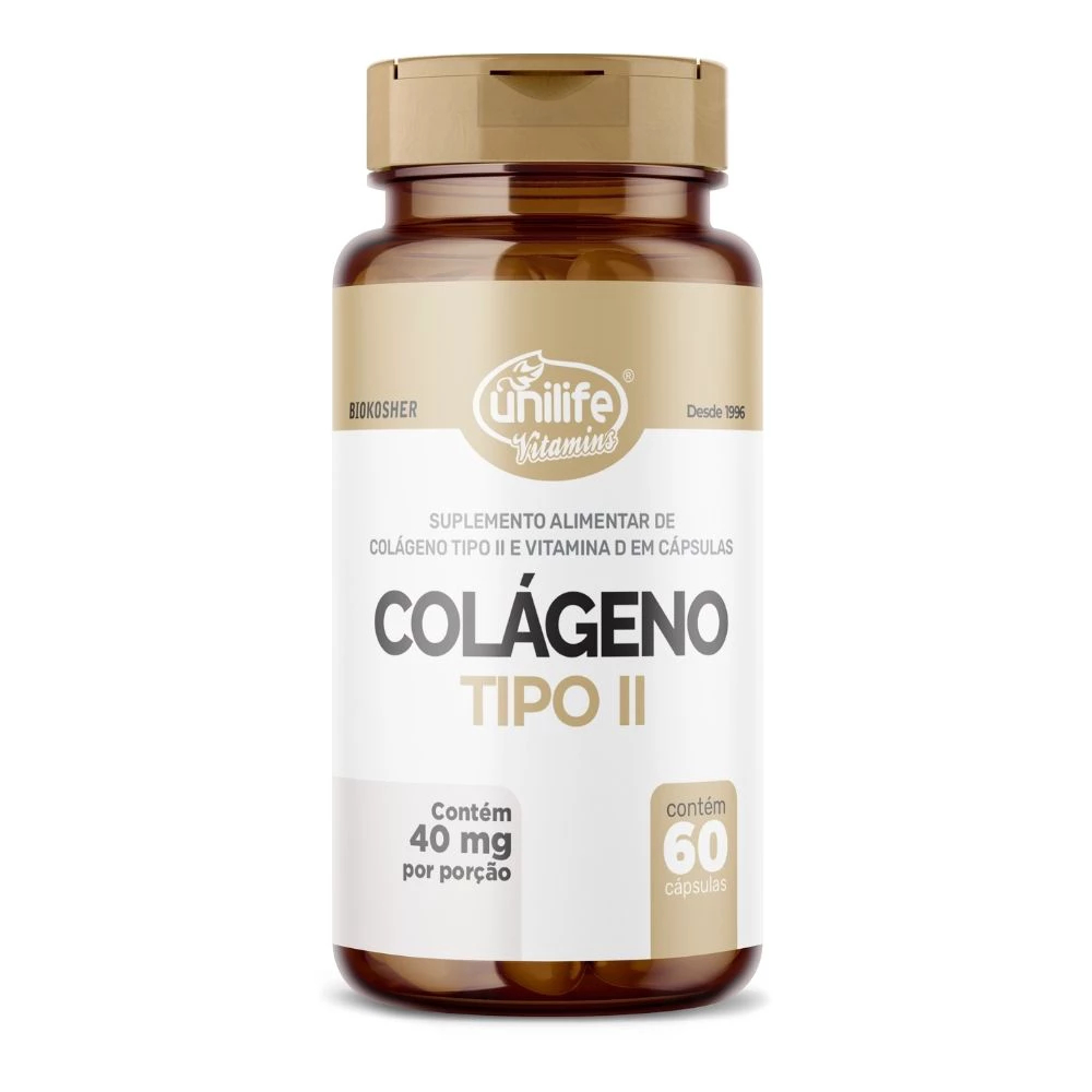 Colágeno Tipo II Com Vitamina D 60 Cápsulas - Unilife