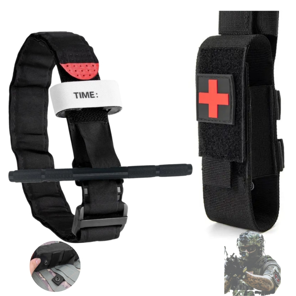 Kit Torniquete Tático Aph Metal Porta Torniquete Modular EDC IFAK