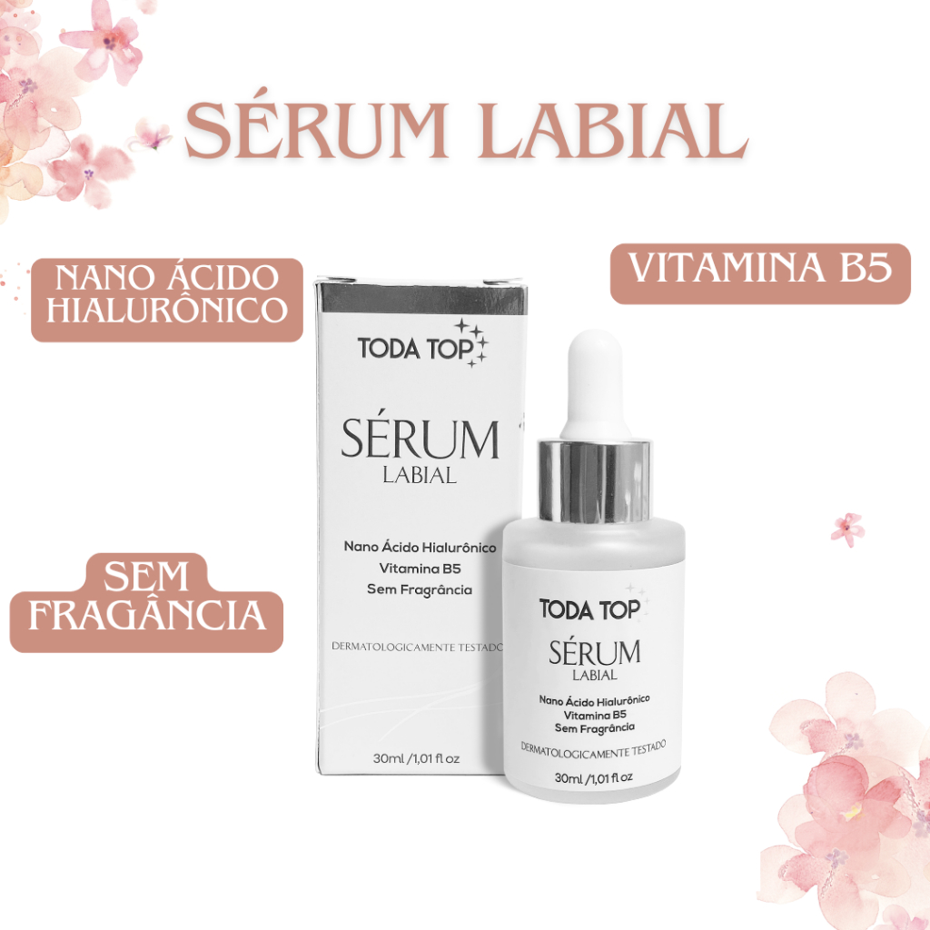 Sérum Labial Microagulhamento Ácido Hialurônico/ Vitamina B5  - Toda Top