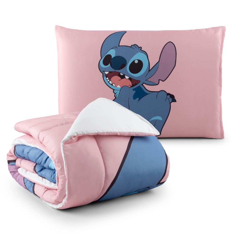 Edredom Colcha Stitch Para Cama De Solteiro 1,50x2,40