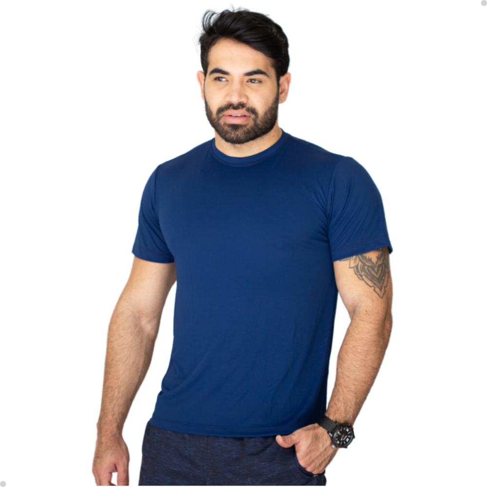 Camisa De Academia Corrida Masculina Dry Fit Proteção Solar UV 50 Tecido Gelado Manga Curta Pro Fitness Treino
