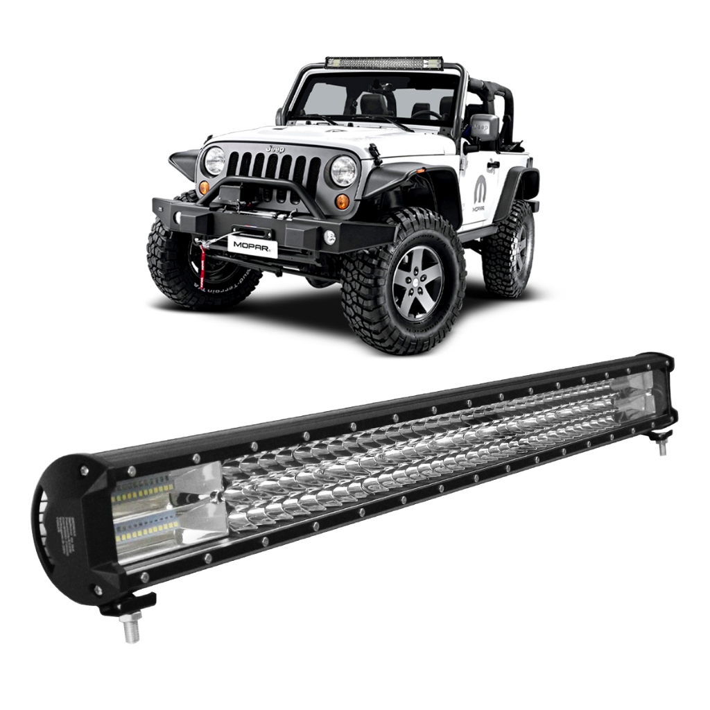 Farol Barra De Led 432w 80cm 12v 24v Off Road Carro Trilha Trator Agrícola Caminhão Linha Pesada