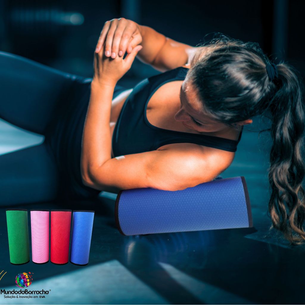 Rolo Massagem Foam Roller Liberação Miofascial 30x12 Soltura Yoga sem Tampa Lateral