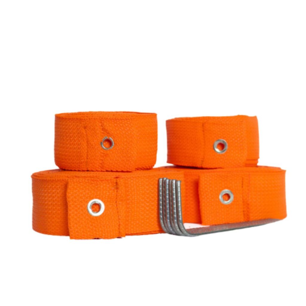 Fita Demarcação Para Futevôlei- Quadra 9x18 com Furo no Meio + Fixadores- Largura da Fita 5cm