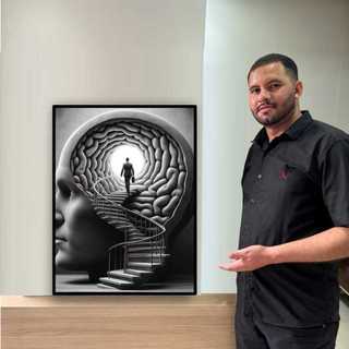 Quadro Decorativo 1 Peça Psicologia Mente Saúde Mental em Oferta na Shopee