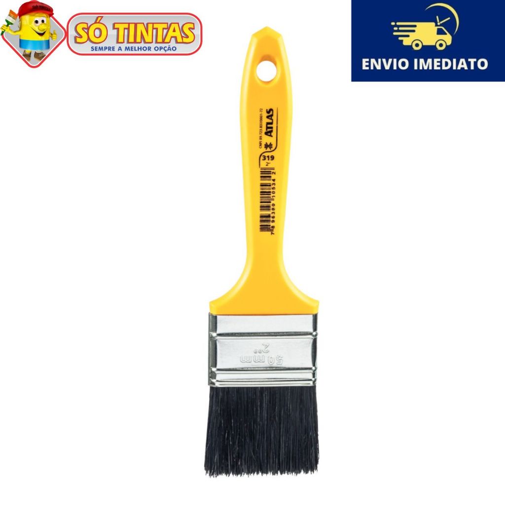 Trincha 319 Atlas Indicado para Óleo e Esmalte Cerdas Pretas em Oferta na Shopee