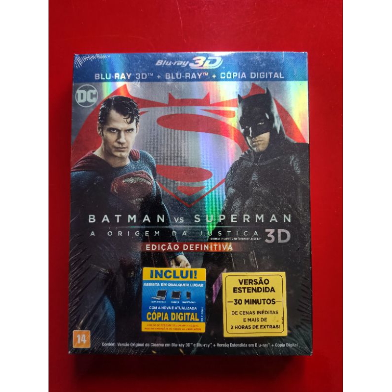 Batman VS Superman Blu-ray + Blu-ray 3D Novo