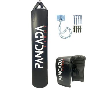 Saco De Pancada 120 cm + Suporte + Luva Bate Saco Boxe Muay Thai - Pancada Fight em Oferta na Shopee