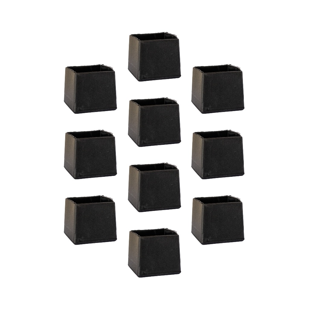 10 Peças Ponteira Protetora Pé De Cadeira Mesa Quadrada 5x5cm