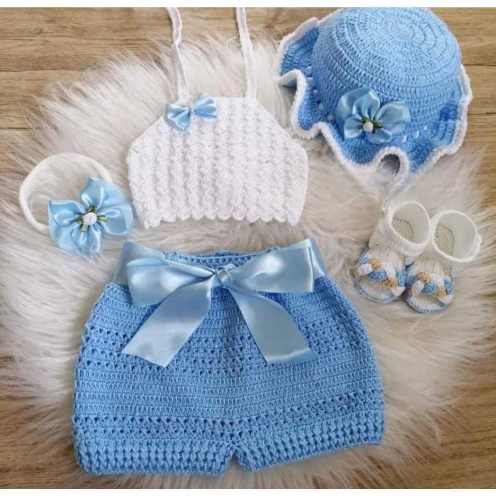 Conjunto Blogueirinha de Crochê: Onde Comprar | BuscaProdutos