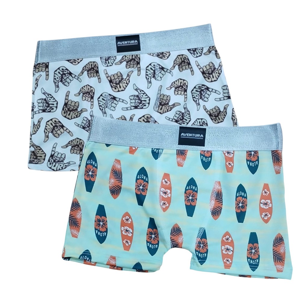 Kit 2 à 5 Cueca Boxer Infantil Estampada Confortável Respirável Tecido Leve Barata Dia a Dia Fresca