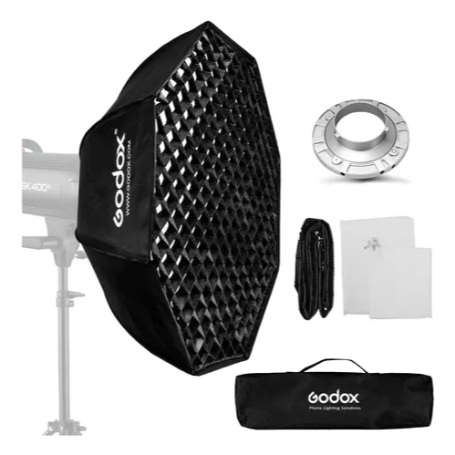 Softbox Octabox Godox SB-FW 95cm Com Grid e Suporte Bowens