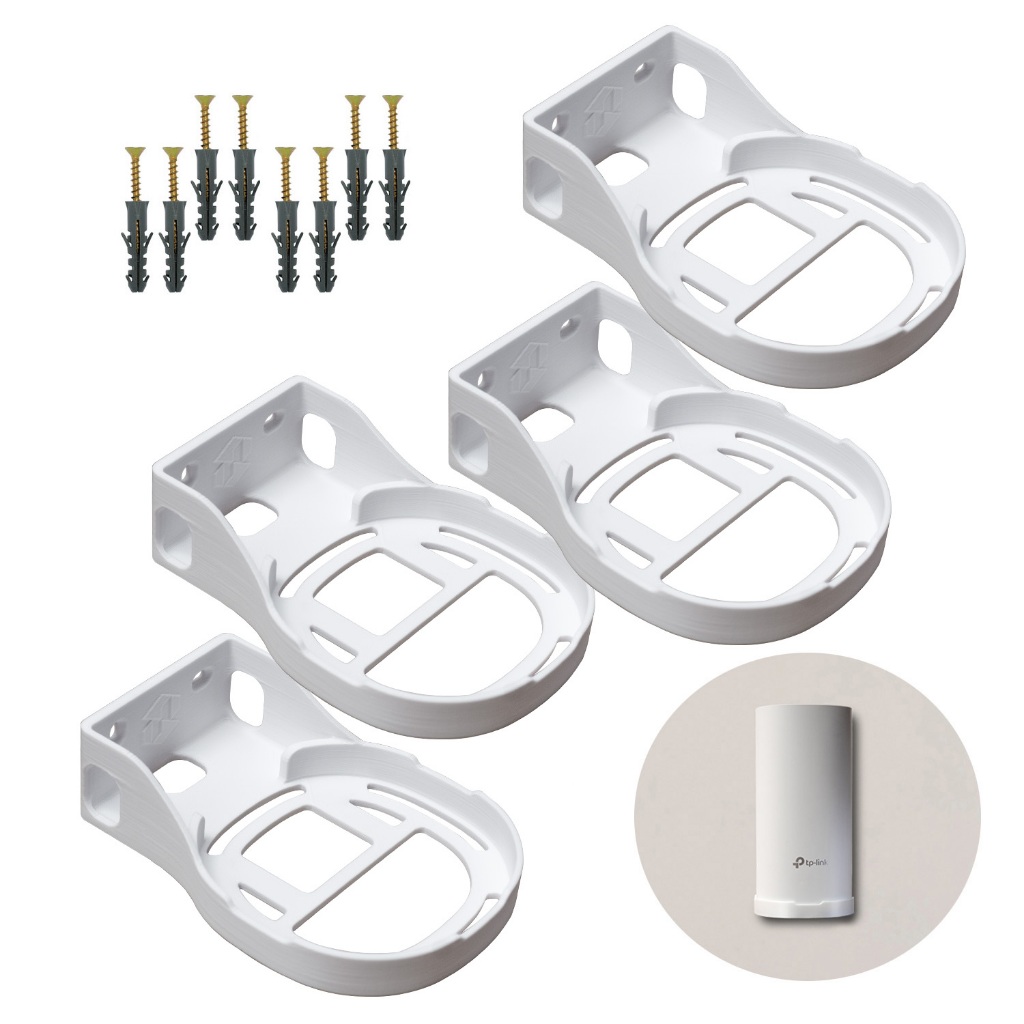 4 Suportes De Parede Roteador Mesh Tp Link Ac Deco M4 - Deco E4 - Deco S7