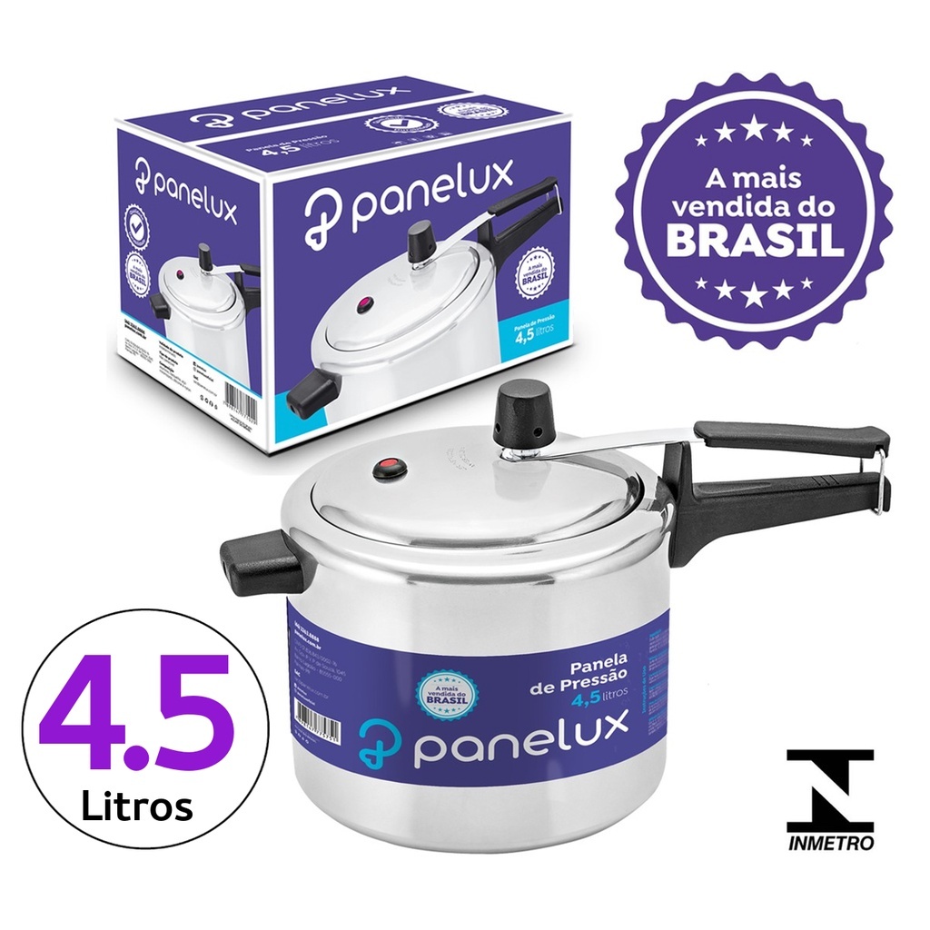 Panela De Pressão 4,5litros Panelux A Mais Vendida Do Brasil