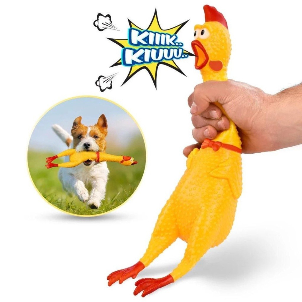 Brinquedo Galinha Sonora para Cachorro Apito Savana Pet