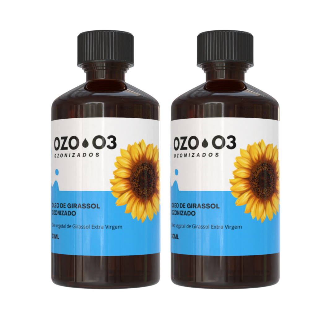 Óleo De Girassol Ozonizado Concentrado 2 Litros/ Com Ozônio Tratamento Queimadura Ozo3