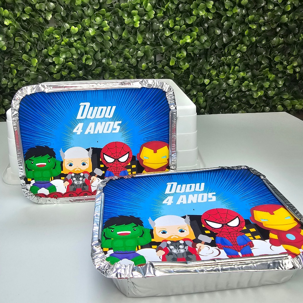 Marmitinha Personalizada HERÓIS VINGADORES BABY - Personalizados - Festa infantil - Aniversário - Lembrancinha