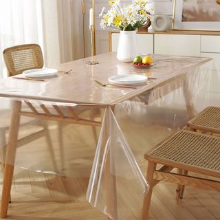 Toalha de Mesa Transparente Impermeável 4, 6, 8 e 10 lugares em Oferta na Shopee
