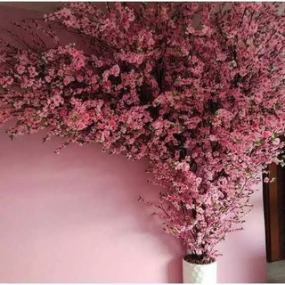 Kit 10 a 40 Buquê De Flores De Cerejeira Artificial , Flor De Pêssego , Estilo oriental Para Decoração 65CM -A-504