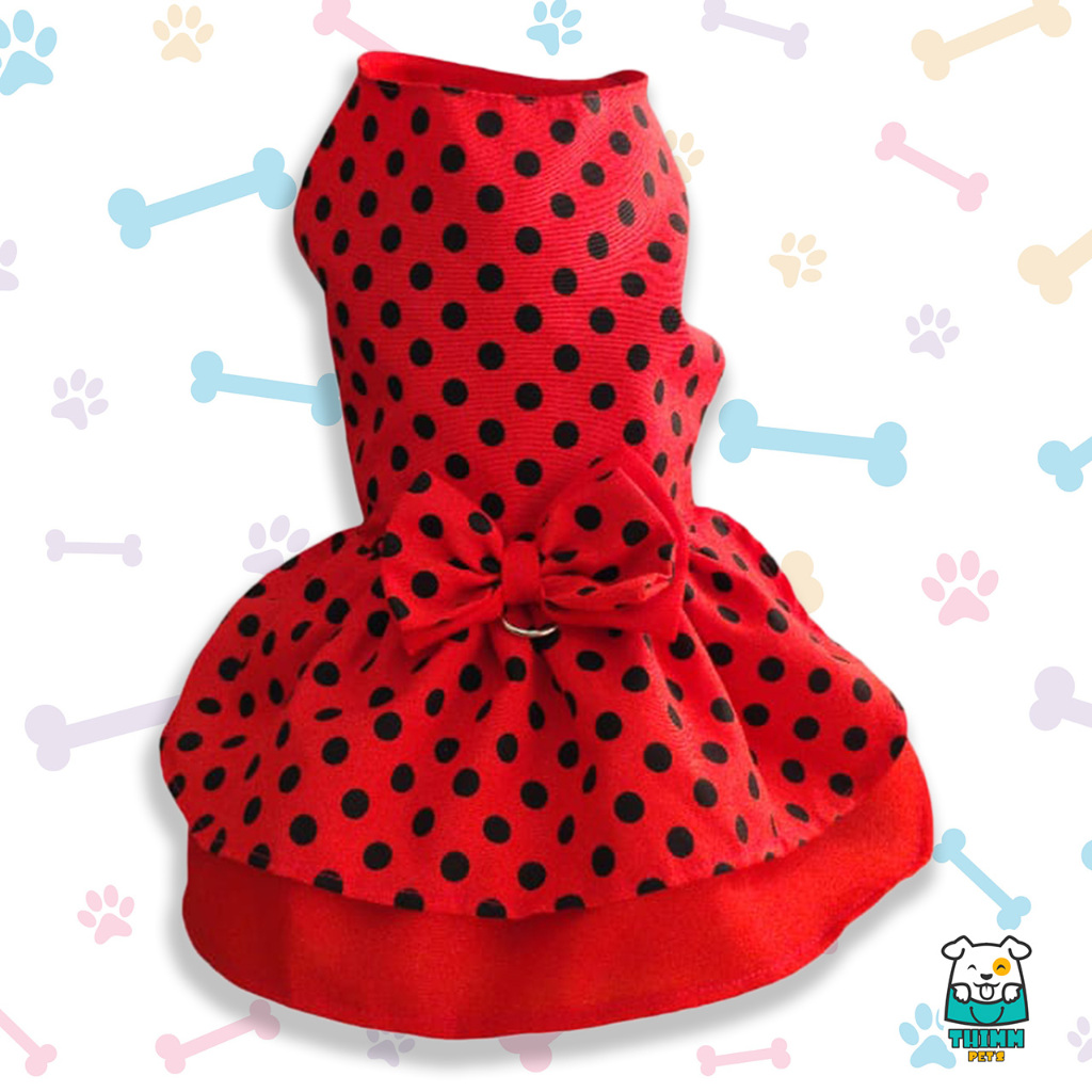 Vestido Pet para cachorros de todos os tamanhos , Vestido Poá Pet, Vestido listrado para cachorro