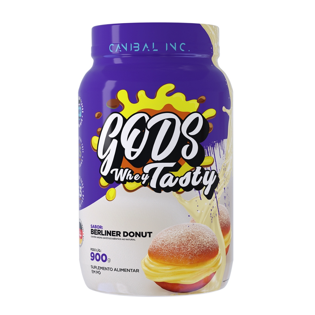 Gods Whey Tasty 3w 24g De Proteína Gourmet Canibal Inc 900g em Oferta na Shopee