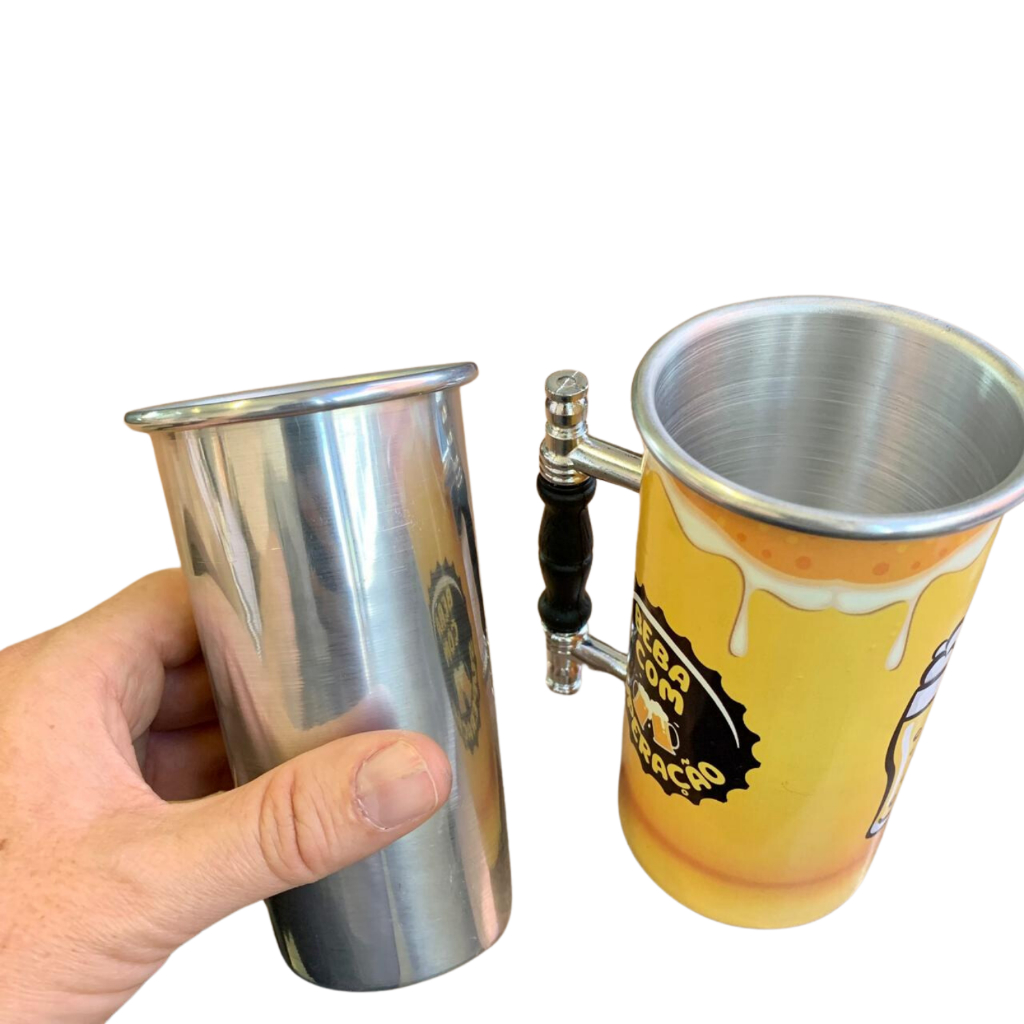 Kit com 20 Copos de Alumínio Cônicos de 473 ml para fazer caneca de Latinha