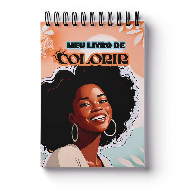 Livro de Colorir Adulto Anti-Stress Mulheres Negras Beleza Negra. em Oferta na Shopee
