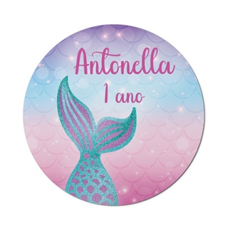 Rótulos Adesivo Lembrancinha Infantil Festa Escolha Tema Calda De Sereia Menina em Oferta na Shopee
