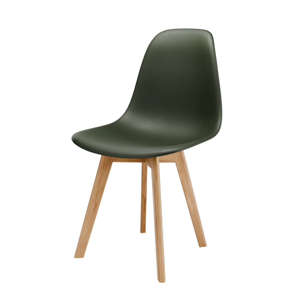 Cadeira Charles Eames Wood Polipropileno Sala de Jantar Seat&Co