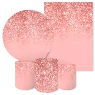 Capas de Painéis, cilindros e Kits completos Sublimados para Festa Tema Glitter (EFEITO GLITTER FEITO EM SUBLIMAÇÃO)