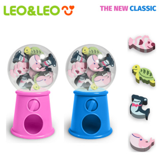 Mini Borracha Leo&Leo Fundo do Mar com Mini Máquina e 12 Borrachas em Formatos Fofo em Oferta na Shopee