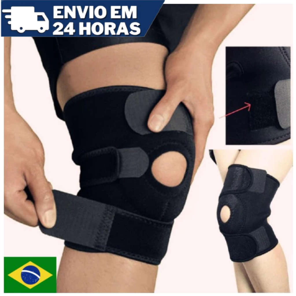 2 Joelheira Patela Compressão Ortopedica Articulada Apoio Reforçado Patelar em Oferta na Shopee