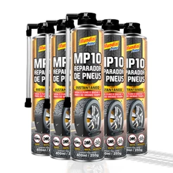 Reparador de Pneu Spray Carro Moto Bicicleta 400ml MP10 Mundial Prime Pneu Furado Segurança
