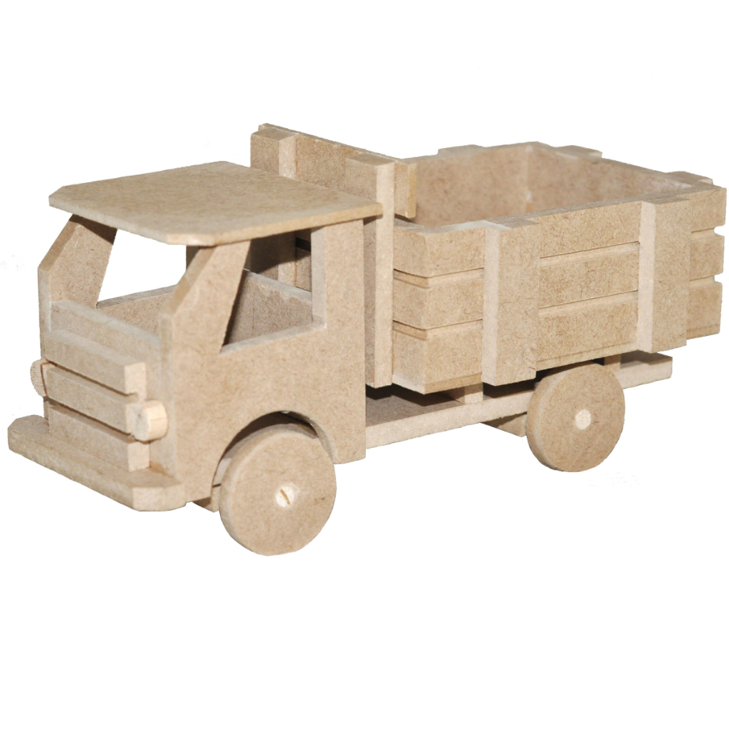 Brinquedo caminhãozinho caminhão caçamba carroceria madeira mdf cru