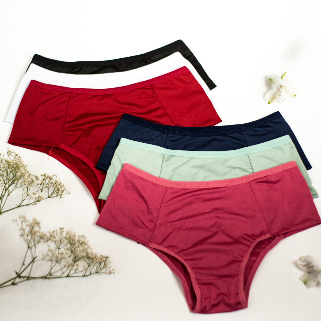 Kit 3 Calcinhas Lateral Dupla Lingerie De Microfibra Basica Conforto em Oferta na Shopee