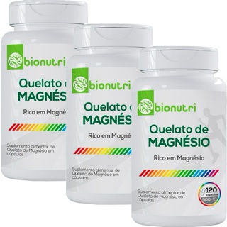 3x Quelato De Magnésio 120caps Original Bionutri Promoção em Oferta na Shopee