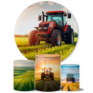 Trio Capa Cilindro + Capa Painel Redondo Tema Agro Veste Fácil em Oferta na Shopee