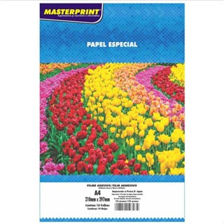 Vinil Adesivo Branco Brilhante 135g A4  à Prova d'Água Filme Autoadesivo Masterprint com 10 folhas em Oferta na Shopee