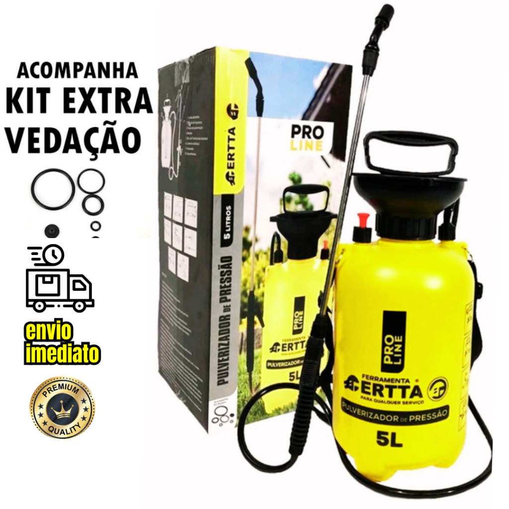 Pulverizador portátil 5 litros manual 5L Borrifador pressão jardinagem agrícola Dedetizadora Manual