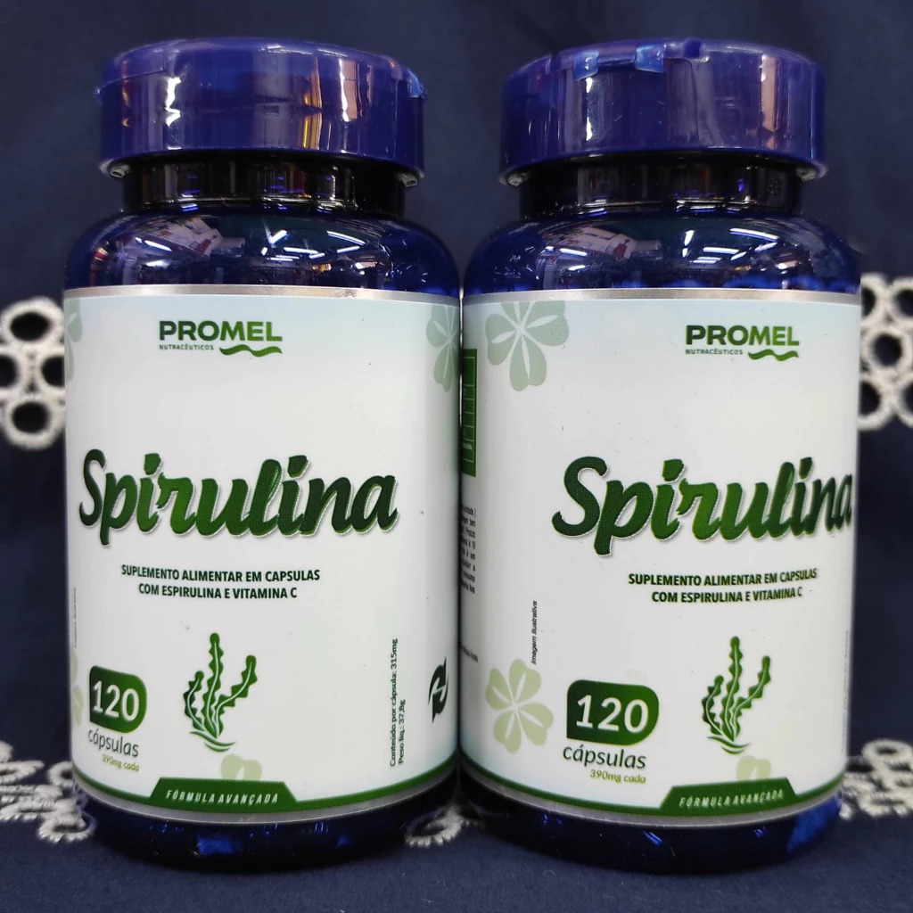 SPIRULINA 60 cápsulas/ 120 cápsulas (Promel) UNIDADE