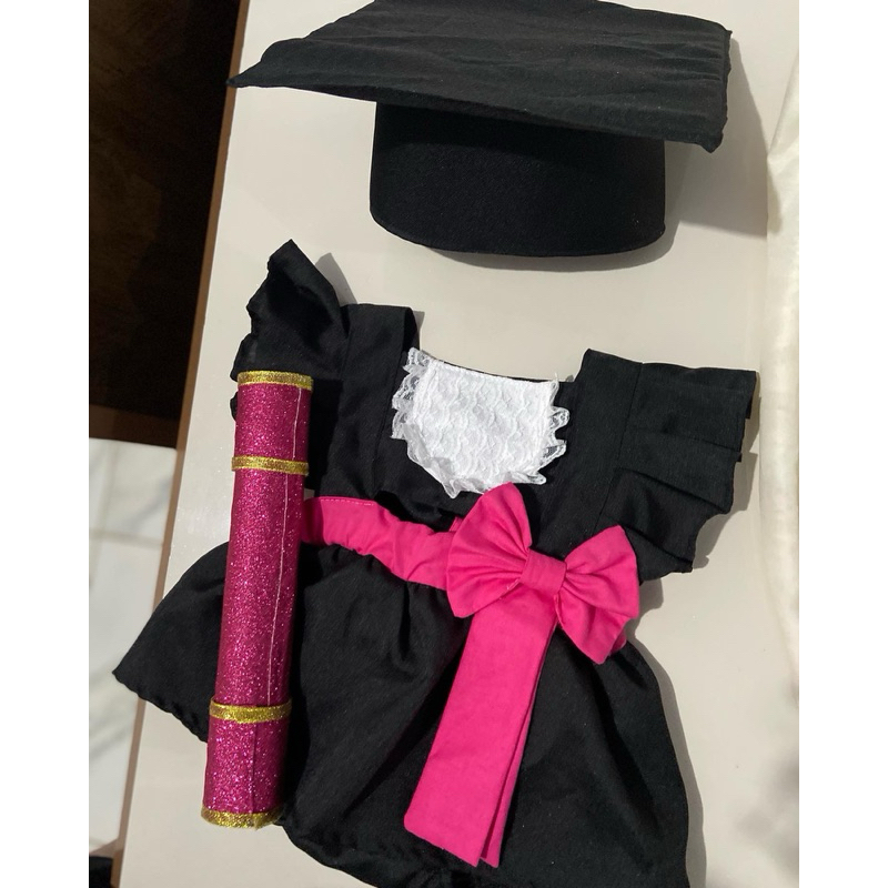romper formatura infantil rosa pink+diploma de brinde em Oferta na Shopee