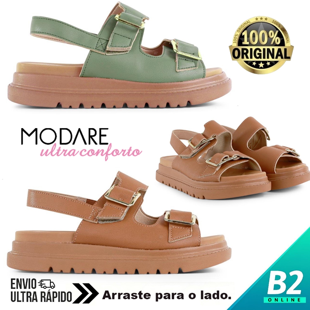 Sandália Modare Plataforma Ultaconforto Feminino 100% Original Com Nota Fiscal e Garantia