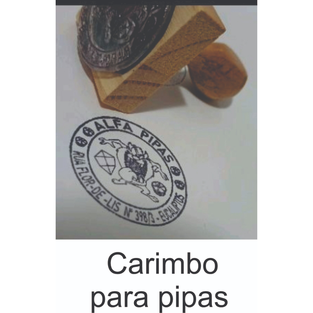 Carimbo para pipa madeira 5 cm em Oferta na Shopee