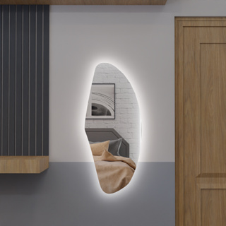 Espelho Organico E23 Com Led Luz Branca e Amarela Corpo Inteiro Sala Quarto Salão em Oferta na Shopee