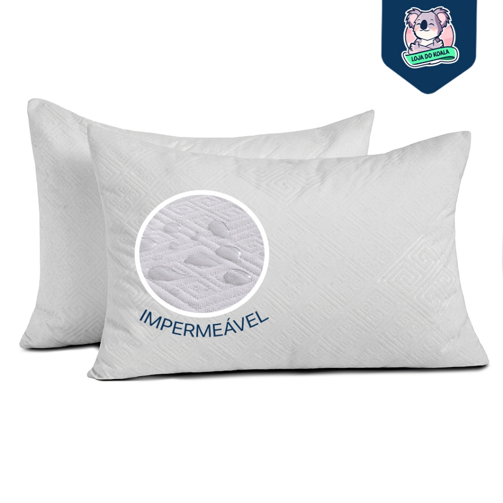 Protetor Impermeável para Travesseiro Premium  SUPER SILENCIOSO Tecido Jacquard 100% Imper...