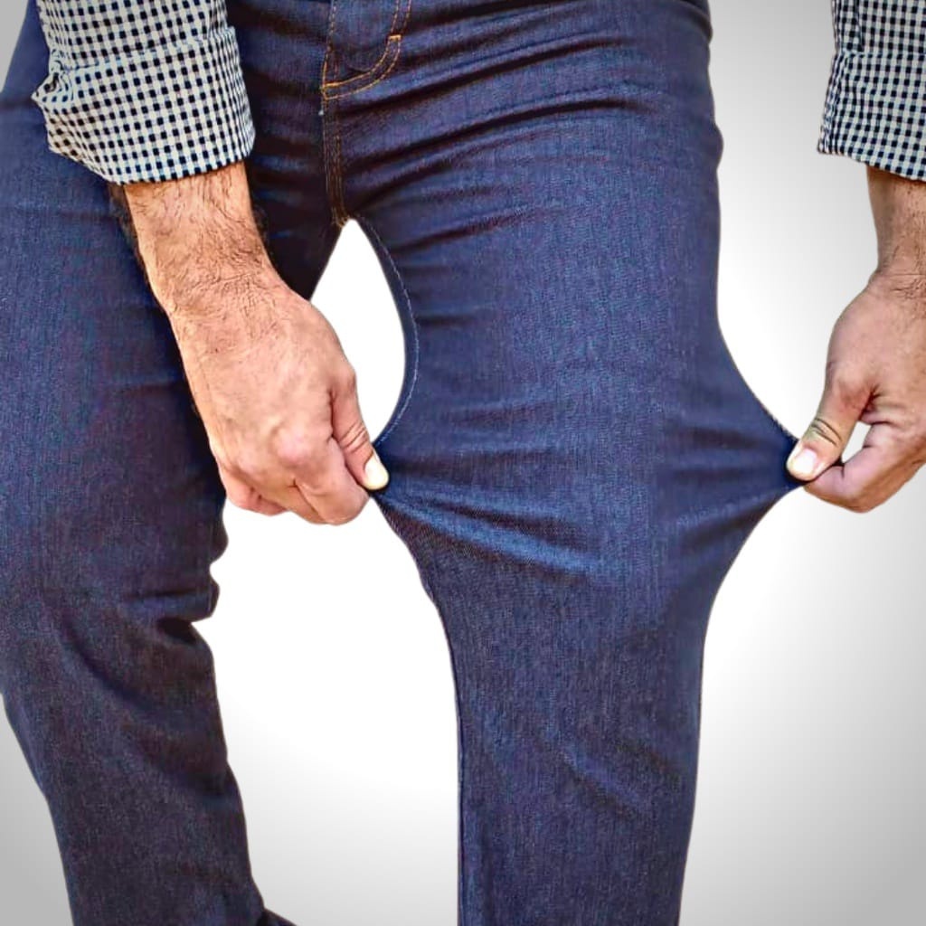 Calça Jeans Masculina Tradicional Reta Elastano Calça Masculina de Trabalho Resistente Calsa em Oferta na Shopee