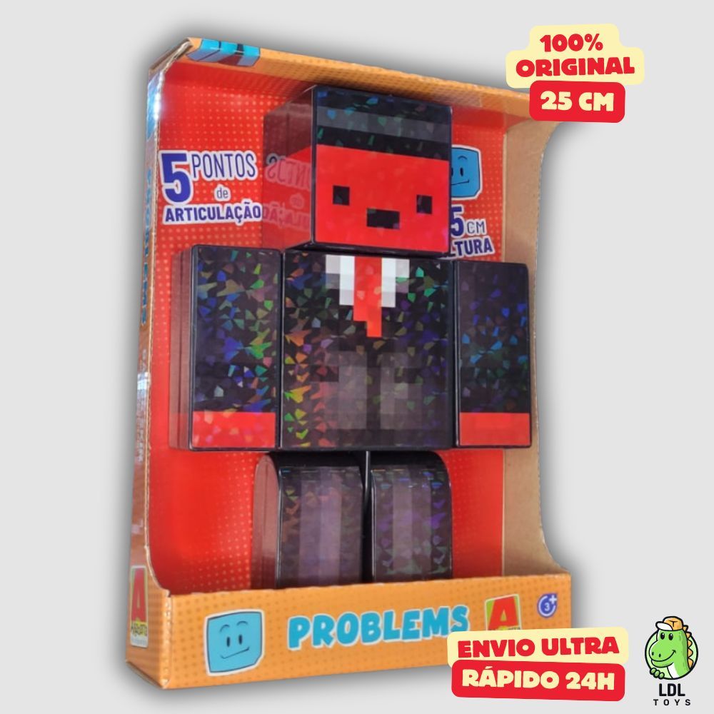 Boneco Gamer Skin Articulado Turma Do Problems Kadu Youtuber 25 Cm Algazarra em Oferta na Shopee