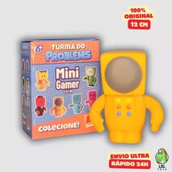 Mini Boneco Zoom Gamer Skin Vinil 12cm Youtuber Turma Do Problems Algazarra